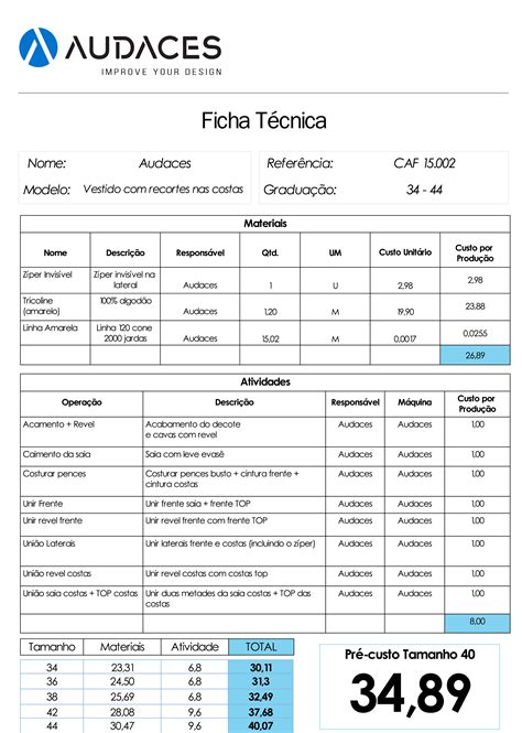 Ficha técnica completa